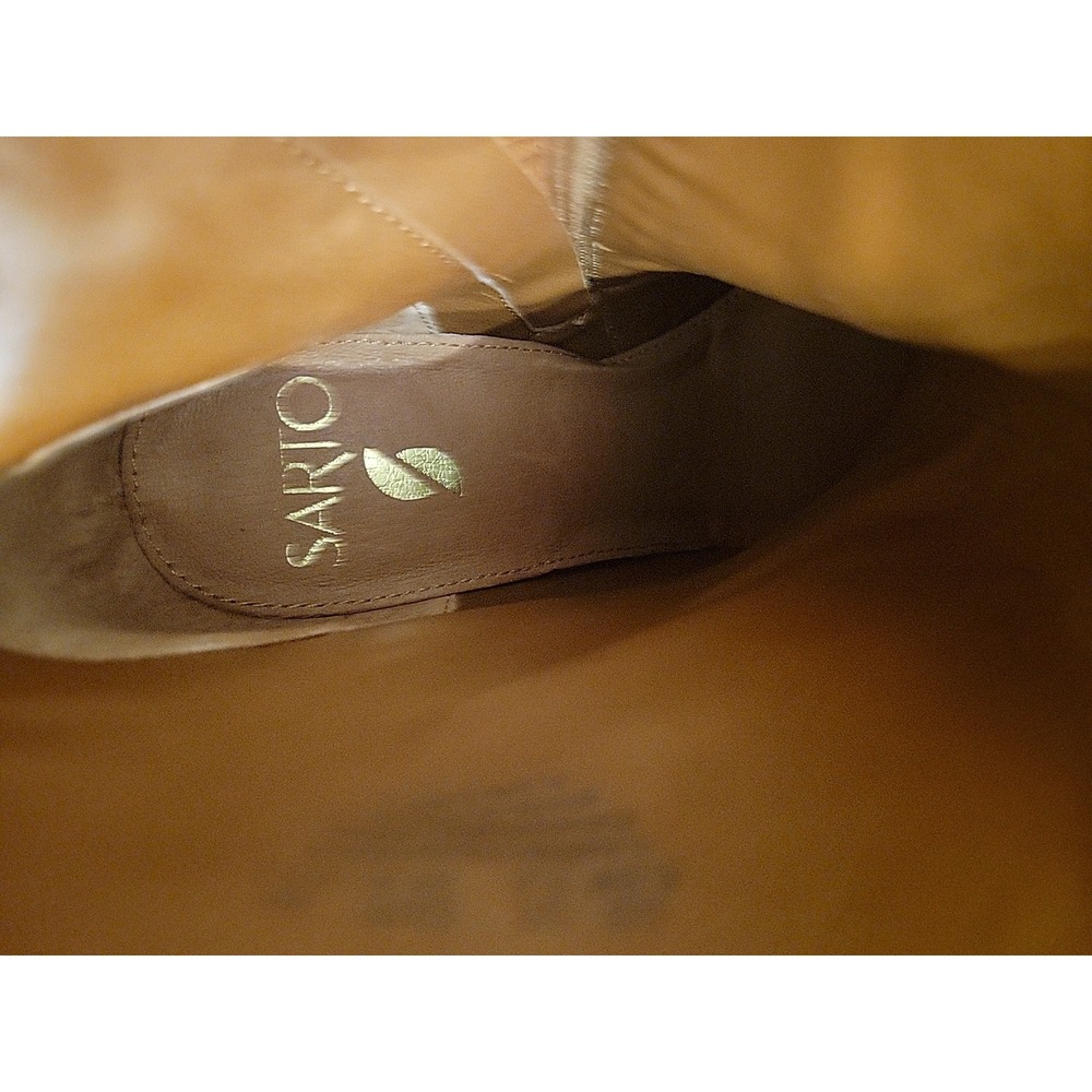 Sarto By Franco Sarto Vallah Bootie Retro Chic Size 6.5 Flared Block Heel - Picture 9 of 14